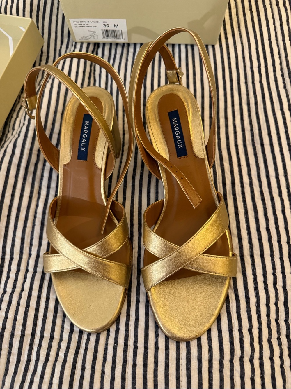 Margaux Women's Gold City Sandals - size 39M
